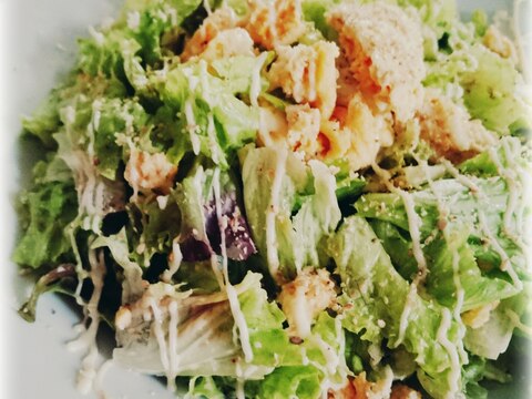 サニーレタス丸々使用 お箸が進むサラダ レシピ 作り方 By Akibare 楽天レシピ